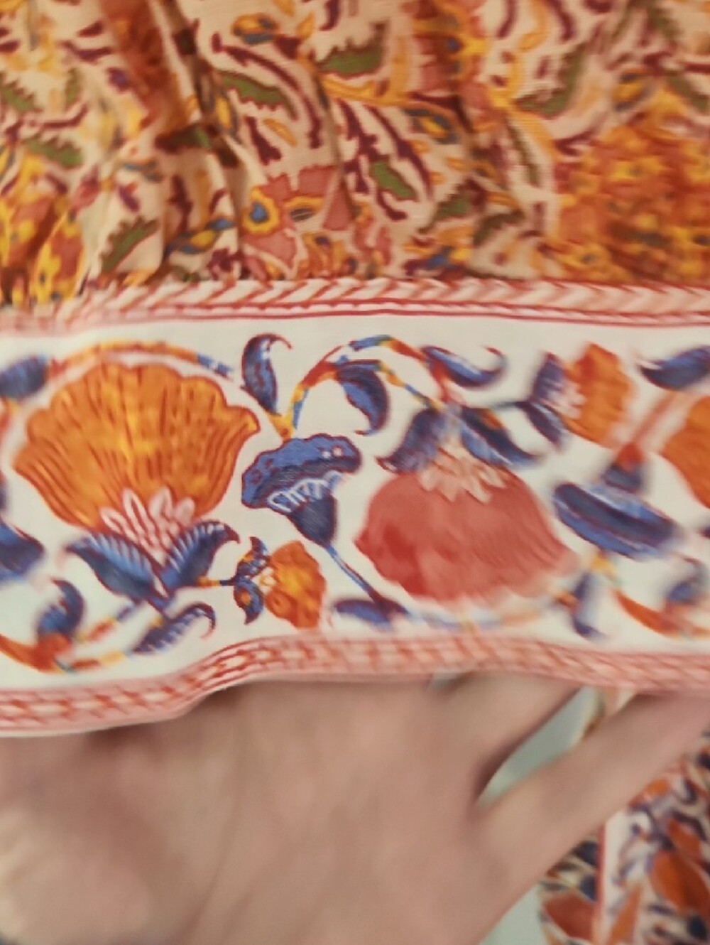Rachel Zoe Boho Floral Tie-Front Crop Blouse - Picture 6 of 7